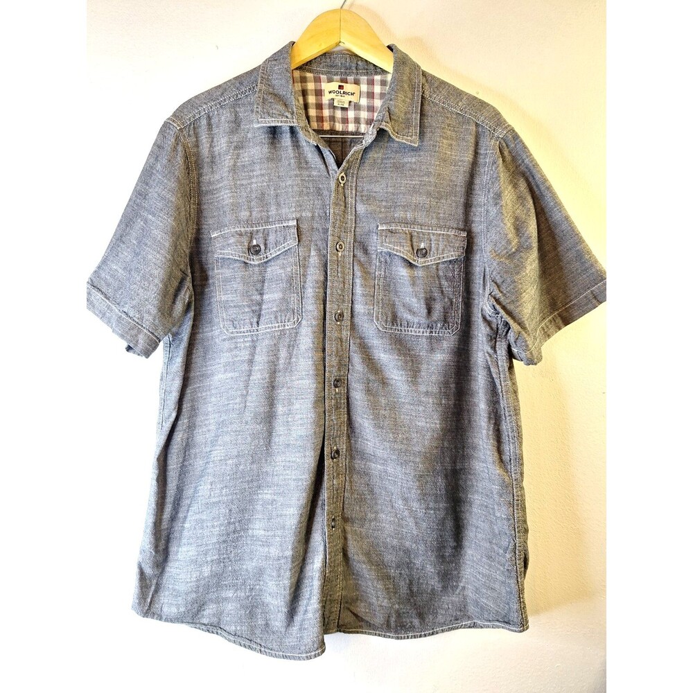 WOOLRICH Button Down Shirt Men's XL Cotton Preppy Coastal Travel Outdoors Resort